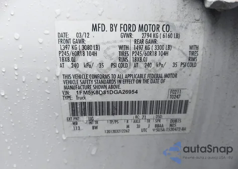 2013 Ford Explorer Xlt from USA, damaged, VIN 1FM5K8D81DGA26954